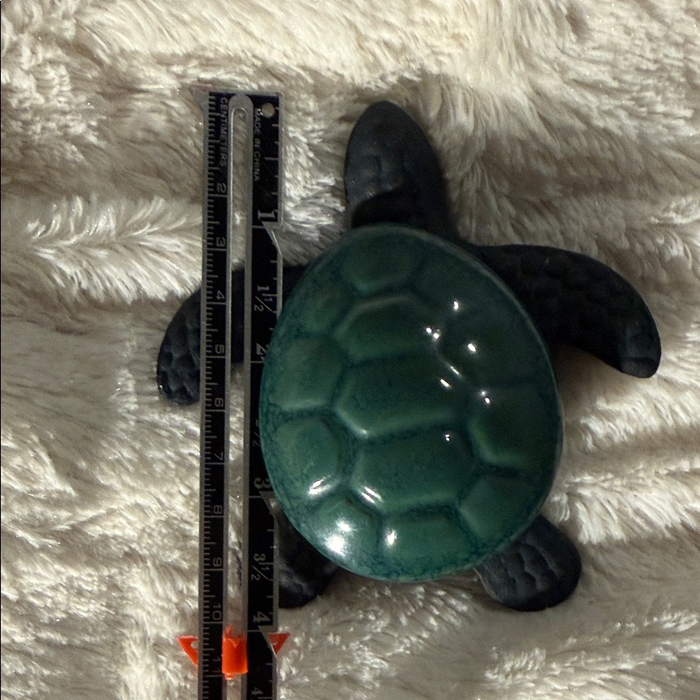 Ceramic Sea Turtle Figurine - Green - Picture 7 of 7
